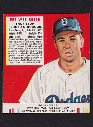 1952 Red Man Pee Wee Reese
